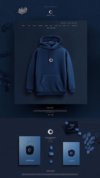 Photo a blue hoodie with a white logo on it