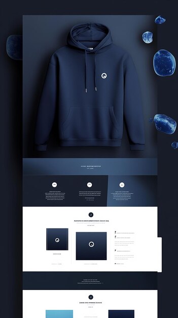 a blue hoodie with a white logo on it