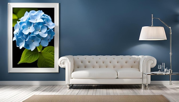 Blue Hydrangea Blossom