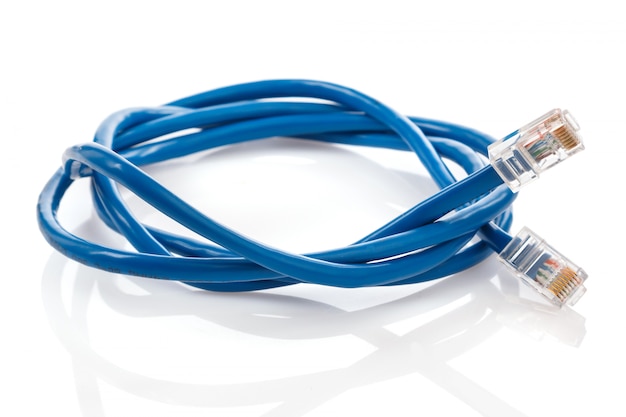 Blue internet cable