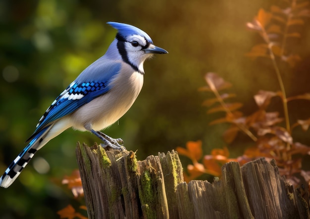 The blue jay is a noisy bold and aggressive passerine