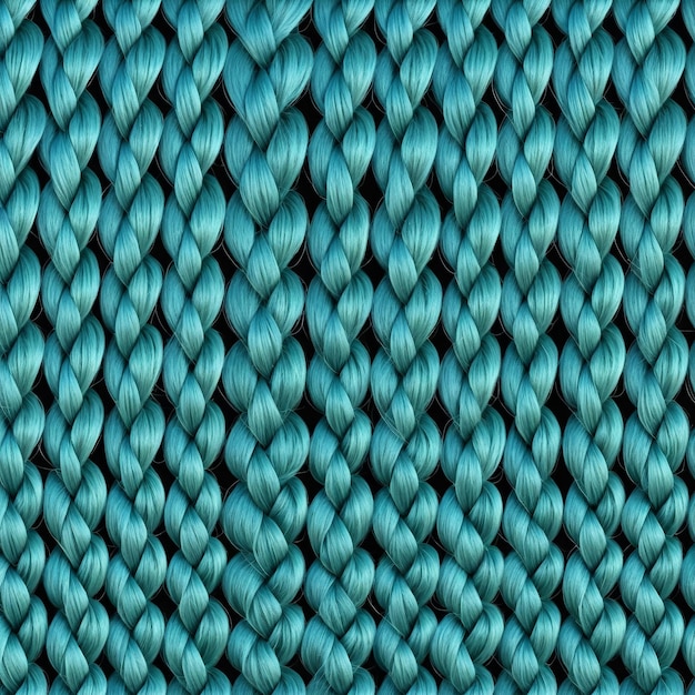 Blue Knitted Fabric Close Up