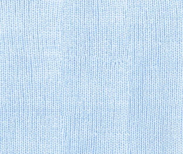 Blue knitted fabric texture