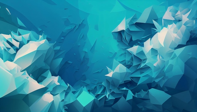 Blue Lagoon color Abstract color LowPolygones Generative AI