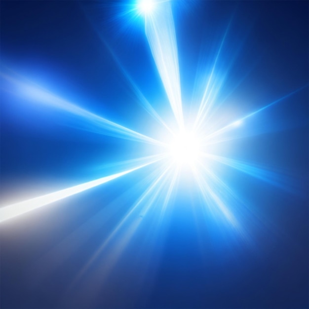 blue lens flare effect background