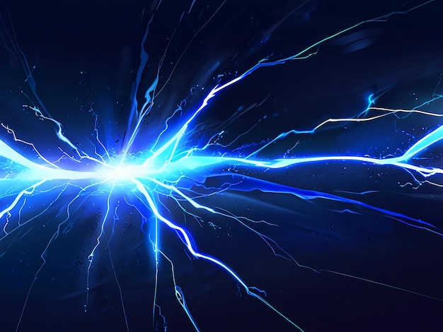 blue lightning abstract plasma background