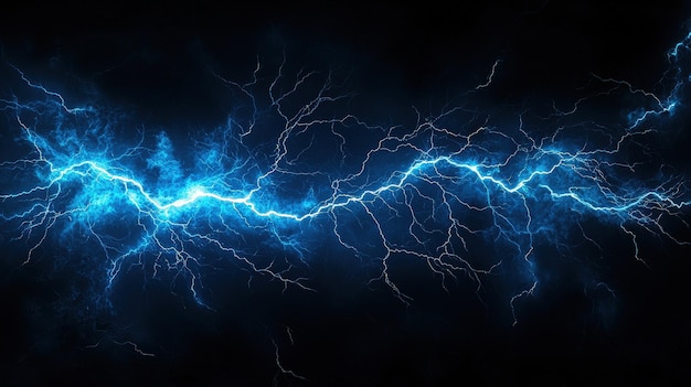 Blue lightning strikes