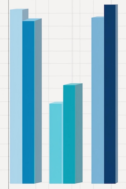 a blue line graph is shown in a white tiled wall