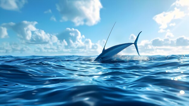 Blue Marlin Leaping from the Ocean