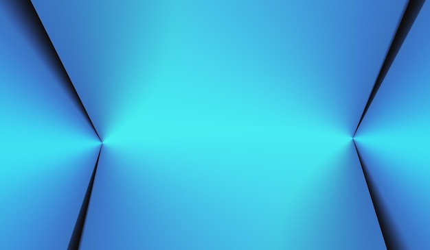 Blue metallic paper fold abstract background