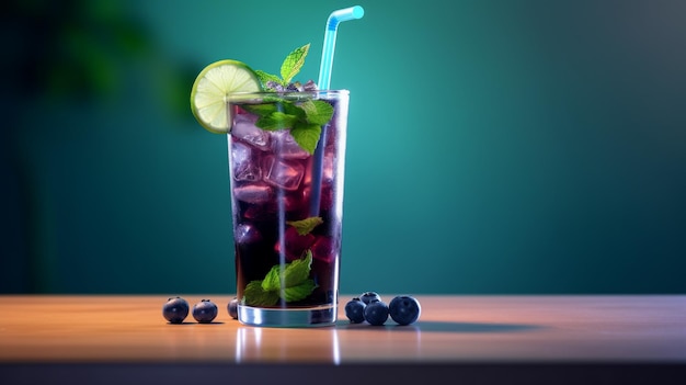 blue mojito HD 8K wallpaper Stock Photographic Image