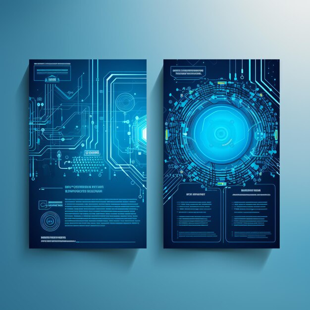 Blue molecule structure 3D illustration