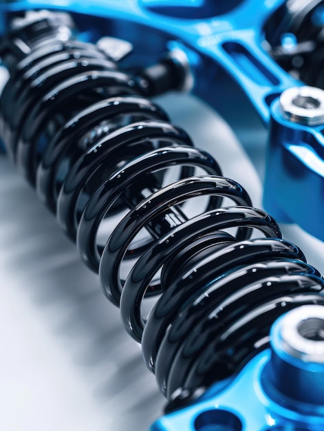 Blue Motorcycle Suspension