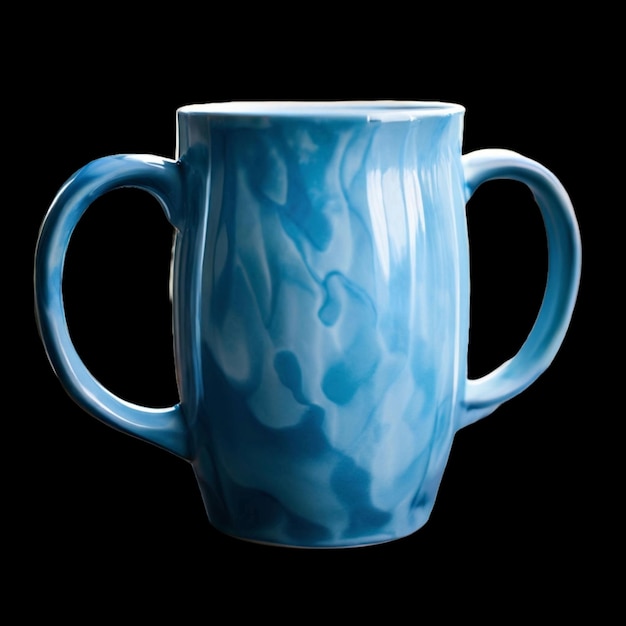 a blue mug