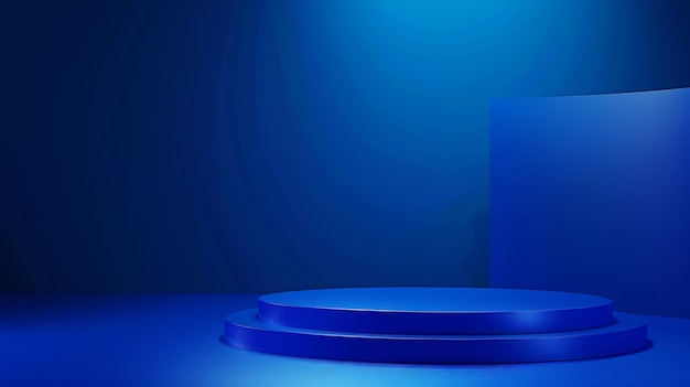 a blue object with a blue background and a blue light on it