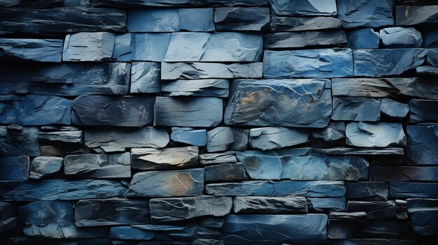 blue old stone wall background