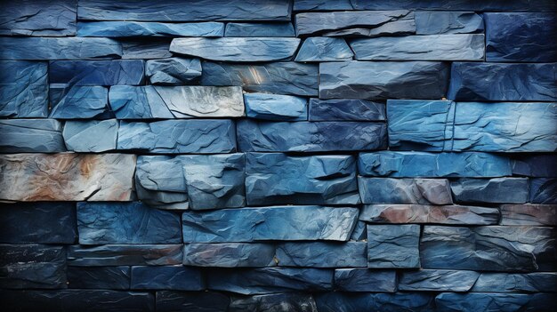 blue old stone wall background