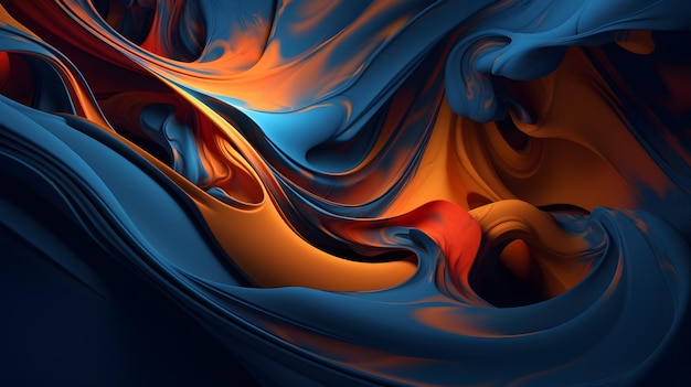 A blue and orange abstract background with a blue and orange swirl.