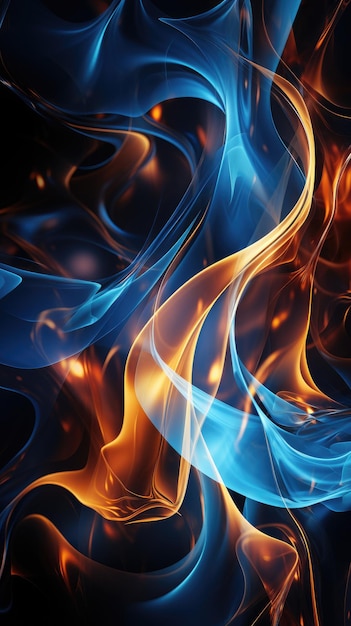 Blue and orange abstract background