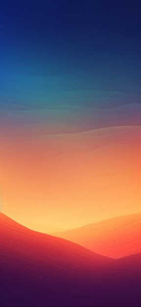 Blue and orange background with a colorful sky