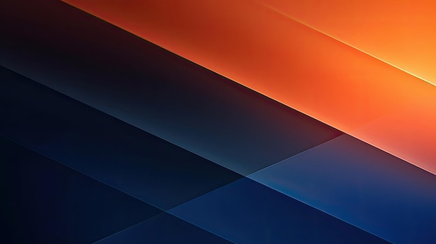 A blue and orange background with a geometric pattern.