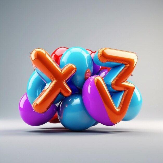 Photo a blue and orange ball with z and z on it is made by z and z