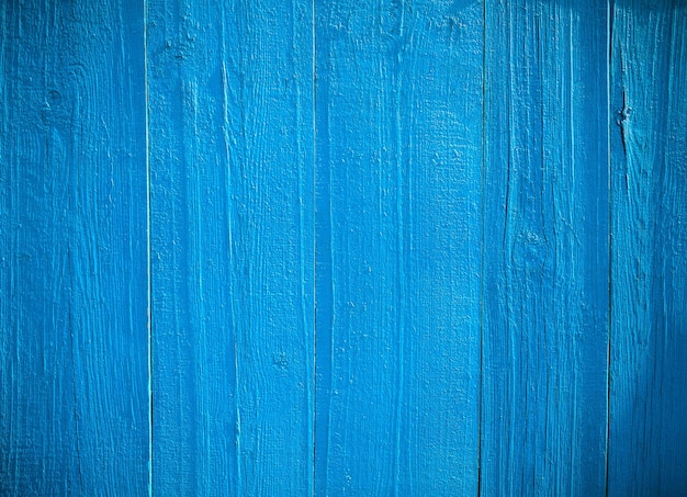 Blue painted natural wood background texture. Closeup