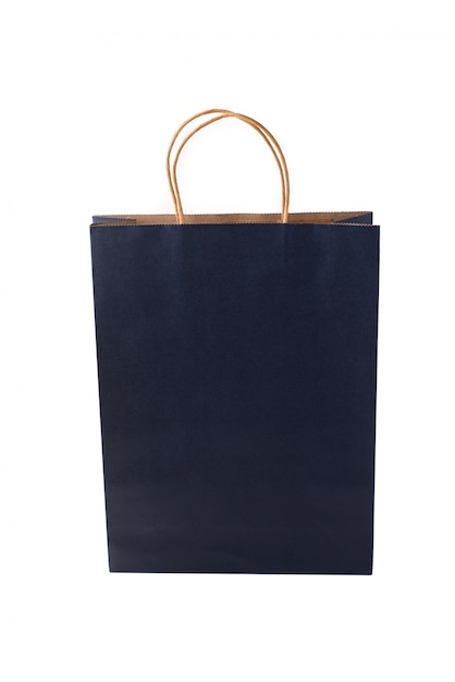 Blue paper bag