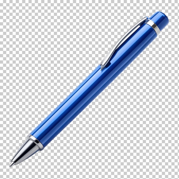 Blue pen isolated on transparent background