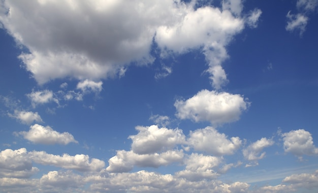 Blue perfect summer sky white clouds