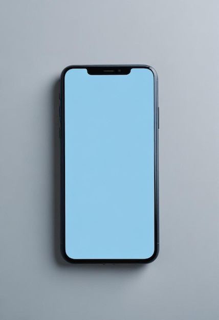 a blue phone with a black case that says quot iphone quot