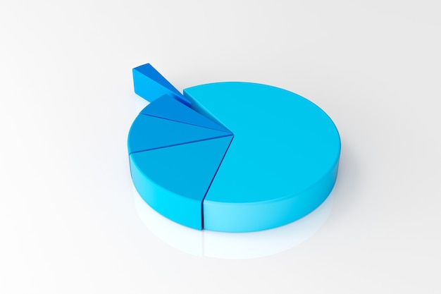 blue Pie Chart with subdivisions