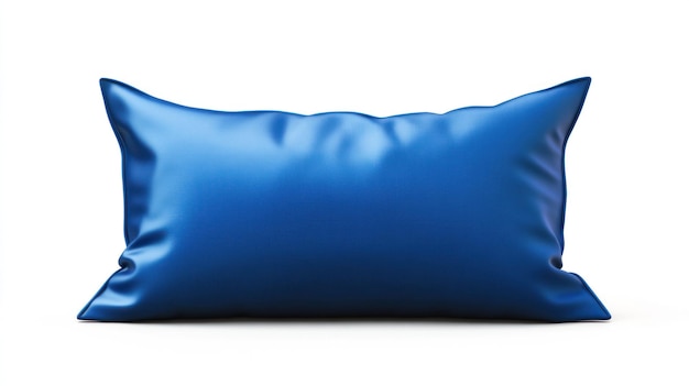 Photo blue pillow mockup