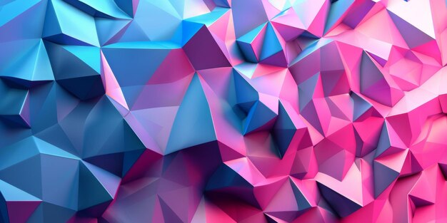 A blue and pink background with a lot of triangles stock background