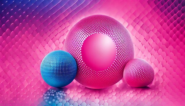 Photo blue and pink halftone background