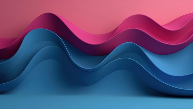 A blue and pink paper background with a pink background.