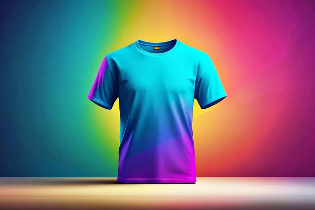 Photo a blue and pink shirt with a blue and pink design