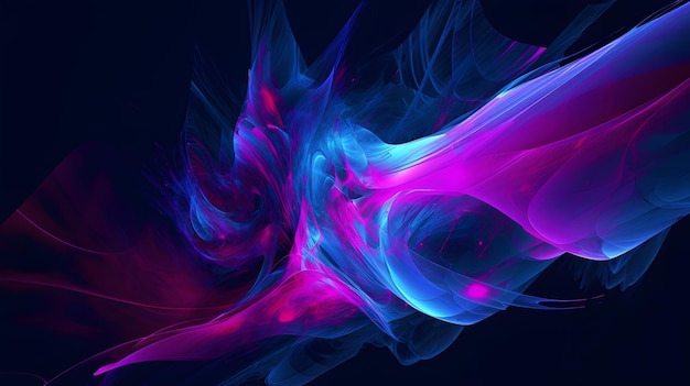 A blue and pink smoke with a purple background