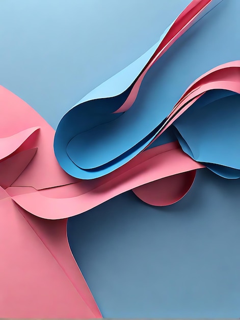 blue and pinklpaper art background paper overlaps