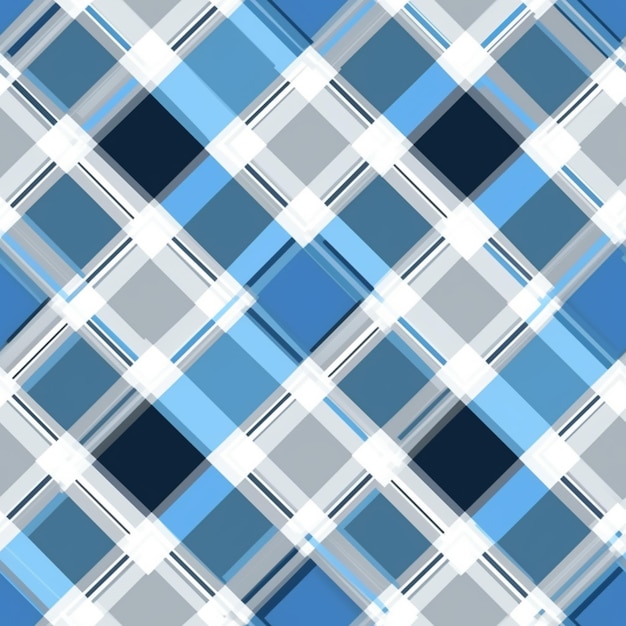 Blue plaid fabric that is seamless and repeats.