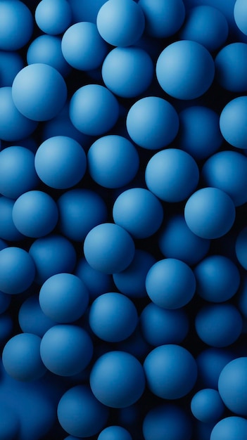 Photo blue plastic balls are a symbol of the brands brand