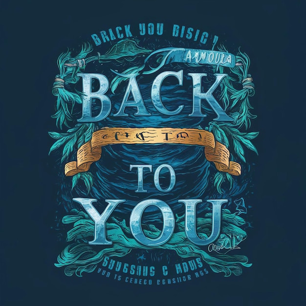 Photo a blue poster with the words back to you