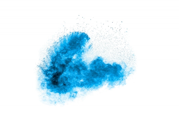 Blue powder explosion