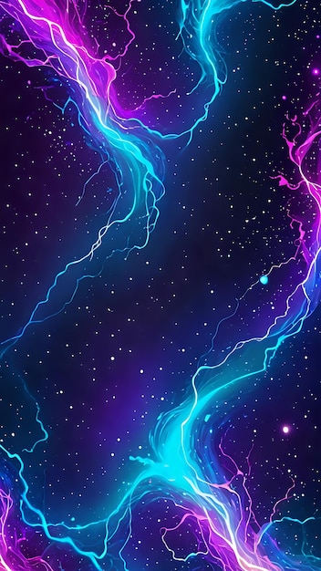 a blue and purple digital image of a starfilled background