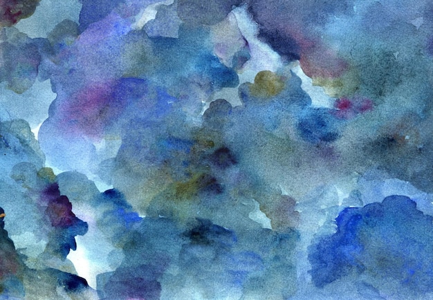 Blue purple gray handdrawn watercolor background Hight quality