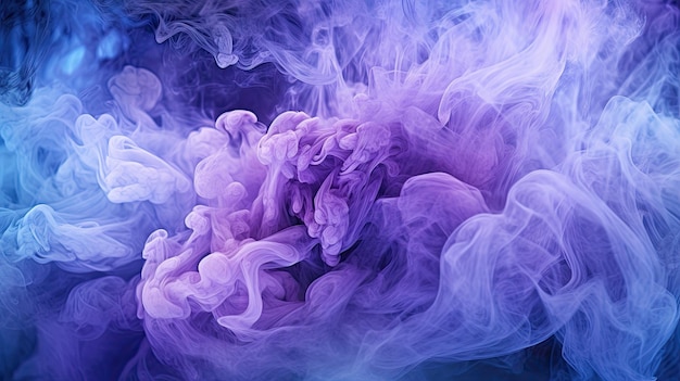 Blue and purple smoke background in an abstract canvas style Generative AI