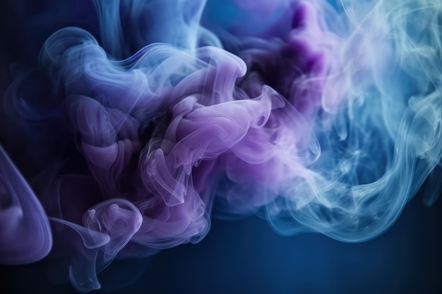 A blue and purple smoke background with the word smoke on it