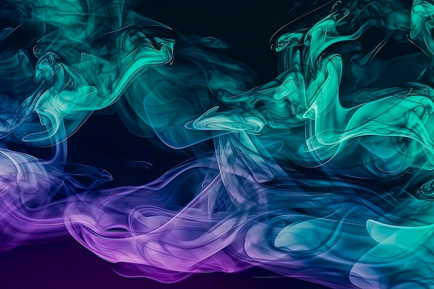 A blue and purple smoke background with the word smoke on it