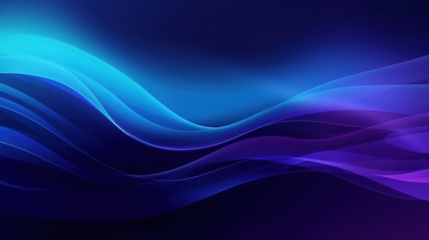 Blue and purple waves on a dark blue background.