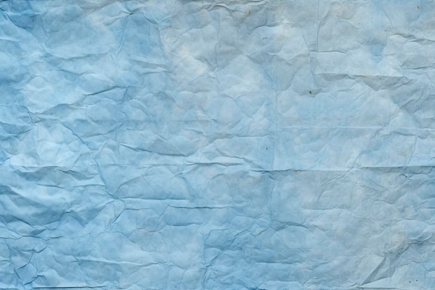 Blue recycled paper crumpled texture background